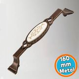 Mobilya Çekmece Dolap Kapak Kulpu Dayanıklı Kulbu Kulpları 160 Mm Antik Bakır Metal Kulp