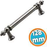 Mobilya Çekmece Mutfak Dolabı Dolap Kapak Kulpları Kulb Kulpu Antik Nikel Metal Kulp 128 mm - Renkli