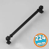 Mobilya Çekmece Mutfak Dolabı Dolap Kulpları Kulb 22.4 Cm 224 Mm Çizgili Siyah Metal Kulp