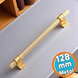 Mobilya Çekmece Mutfak Dolabı Dolap Kulpları Kulbu Altın Gold Metal Kulp 128 Mm Tırtıklı Desen
