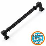 Mobilya Çekmece Mutfak Dolabı Dolap Modern Kapak Kulpları Mat Siyah Metal Kulp 192 Mm 19.2 Cm