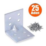 Mobilya Dolap Köşe Bağlantı L Demir Gönye 40x40x40 mm (25 ADET)