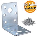 Mobilya Dolap Kose Baglanti Sabitleme L Demir Kosebent Gonye 50X50x35 Mm (10 Adet)