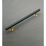 Mobilya Dolap Kulpu Mutfak Çekmece Kulpu Çizgili Dal Siyah Gold 128 mm ( 12,8 Cm ) 2 Adet