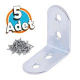 Mobilya Duvar Dolap Köşe Raf Bağlantı Sabitleme L Demir Köşebent Demir Gönye 30x30x17 Mm ( 5 Adet)
