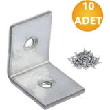 Mobilya Eşya Dolap Duvara Sabitleme Köşebent Bağlantı Aparatı L Demiri Gönye 25X25x20 Mm (10 Adet)