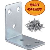 Mobilya Eşya Dolap Duvara Sabitleme Köşebent Bağlantı Aparatı L Demiri Gönye 45X45x30 Mm (10 Adet)