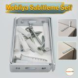 Mobilya Eşya Dolap Sabitleme Birleştirme Çocuk Seti Kiti Devrilme Önleyici Metal Bağlantı Aparatı