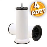 Mobilya Kanepe Baza Koltuk Destek Ayağı Beyaz Ayak 15 cm (4 ADET)