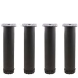 Mobilya Kanepe Baza Koltuk Metal Destek Ayagi Ayarlanabilir 20 Cm Siyah Metal Yukseltici Ayak (4 Adet)