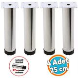 Mobilya Kanepe Baza Koltuk Metal Destek Ayağı Krom Ayak 25 Cm