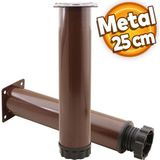 Mobilya Kanepe Baza Koltuk Metal Destek Yükseltici Ayağı Ayarlanabilir Kahverengi Ayakları 25 cm