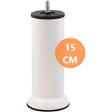 Mobilya Kanepe Koltuk Baza Yatak Destek Yükseltme Ayağı M8 Civata Beyaz Metal Ayakları 15 cm - Titreşim - Çamaşır Bulaşık