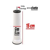Mobilya Kanepe Koltuk Çekyat Yükseltme Ayağı Plastik, Kalın Diş M10 Beyaz, 15 cm 4 Adet - Option-1