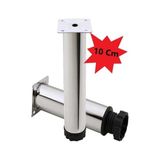 Mobilya Kanepe Koltuk Çekyat Yükseltme Ayağı Tablalı Krom Metal 10 cm 4 Adet (Vidaları ile Birlikte) - standart
