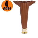 Mobilya Kanepe Koltuk Sehpa Ayağı 22 cm Kahverengi Ayak (4 ADET)