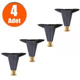 Mobilya Kanepe Masa Sehpa Ayağı Baza Ayakları Siyah 12 Cm (4 Adet)