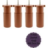 Mobilya Kanepe Sehpa Koltuk Orta Destek Ayağı Ayarlanabilir 9.5 cm Kahverengi Baza Ayak 4ADET. - Titreşim - Çamaşır Bulaşık