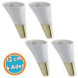 Mobilya Kanepe Sehpa Tv Ünitesi Baza Koltuk Ayağı Krem Gold Renk 12 Cm Ayakları 4 Adet