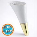 Mobilya Kanepe Sehpa Tv Ünitesi Baza Koltuk Ayağı Krem Gold Renk 15 Cm Ayakları
