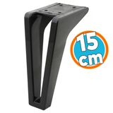 Mobilya Kanepe Sehpa Tv Ünitesi Çekyat Koltuk Ayağı 15 Cm Siyah Baza Ayakları