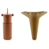 Mobilya Kanepe Sehpa Tv Unitesi Koltuk Ayagi 15 Cm Kahverengi Baza Ayak 12'Li Set
