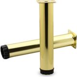 Mobilya Kanepe Sehpa Tv Ünitesi Koltuk Ayağı Ayarlanabilir 25 Cm Gold Altın Metal Baza Ayak 4 Adet