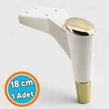 Mobilya Kanepe Tv Ünitesi Koltuk Ayağı 18 Cm Krem Gold Konsol Ayakları