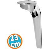 Mobilya Kanepe Tv Ünitesi Koltuk Ayağı 23 cm Parlak Krom Konsol Ayakları - 1
