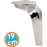 Mobilya Kanepe Tv Ünitesi Konsol Koltuk Ayağı 19 cm Parlak Krom Ayakları