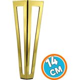 Mobilya Koltuk Baza Puf Sehpa Tv Ünite Masa Ayağı Ayakları Metal Ayakları 14 Cm Altın