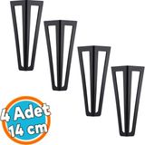 Mobilya Koltuk Baza Puf Sehpa Tv Ünite Masa Ayağı Ayakları Metal Ayakları 14 Cm Siyah 4 Adet