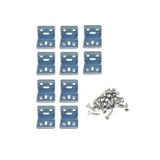 Mobilya Köşe Bağlantı Aparatı, L Tipi Metal Köşebent, 30x25x25mm, Gümüş Renk, 10 Adet Vida Dahil, Dolap Raf Montaj Bağlantı Seti