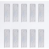Mobilya Köşe Bağlantı Demiri 30X90 mm 10 Adet Set Düz Metal Gönye Dolap Kitaplık Vestiyer Sabitleme - Gri