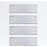 Mobilya Köşe Bağlantı Demiri 30X90 mm 4 Adet Set Düz Metal Gönye Dolap Kitaplık Vestiyer Sabitleme - Gri