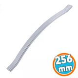 Mobilya Kulpu 256 mm Vida Aralığı Paslanmaz Sağlam Kulpları Kulbu Krom Gümüş Çizgili Metal