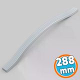 Mobilya Kulpu 288 mm Vida Aralığı Paslanmaz Sağlam Kulpları Kulbu Krom Gümüş Çizgili Metal