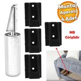 Mobilya Masa Baza Sehpa Gizli Montaj Ayagi Plastik Baglanti Aparati M8 Civatali Tabani 4 Adet