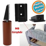 Mobilya Masa Baza Sehpa Gizli Montaj Ayagi Plastik Montaj Baglanti Aparati M8 Civatali Tabani 1 Adet