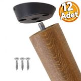 Mobilya Masa Zigon Sehpa Ayagi Baglanti Aparati Acili Dereceli Aparat Ayak Tabani Siyah (12 Adet)