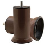 Mobilya Metal Kanepe Baza Koltuk Destek Ayağı M8 Civata Kahverengi Metal Ayak 10 Cm ( 12 Adet)