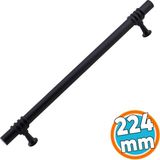 Mobilya Mutfak Çekmece Dolap Dolabı Kapak Kulbu Kulpu Kulpları (224 mm - 22.4 Cm) Siyah Metal