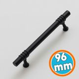 Mobilya Mutfak Çekmece Dolap Dolabı Kapak Kulbu Kulpu Kulpları (96 mm - 9.6 Cm) Siyah Metal