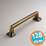 Mobilya Mutfak Çekmece Dolap Dolabı Kulpu Kulbu Kulpları Eskitme Antik Sarı Metal 128 Mm