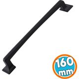 Mobilya Mutfak Çekmece Dolap Kapak Kulp Kulpu Kulbu Kulpları Metal Siyah 160 mm