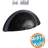Mobilya Mutfak Dolap Kulpu Kulbu Kulpları Yelken Midye Tas Çanak 64 mm Düğme Eskitme Antikgümüş - Antik Gümüş