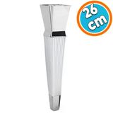 Mobilya Oturma Grubu Kanepe Sehpa Tv Unitesi Koltuk Ayagi Baza Ayaklari Beyaz Krom 26 Cm