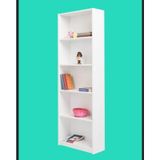 Mobilya Sepeti (MS 110) MDF 5 Raflı Kitaplık Beyaz