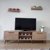 Mobilya Sepeti Ms 85 Mdf Tv Ünitesi Dolabı Raflı Ceviz