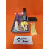 Mobilya Set Ahşap Boyama Selfy Decor Burgundy 240CC Boya Kendinden Vernik Ponpon Rulo Spatula